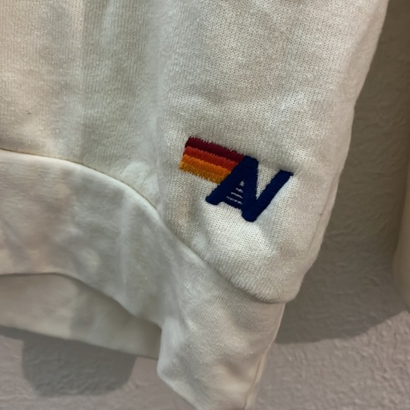 Aviator nation logo crew neck in vintage white size m - Picture 2 of 4